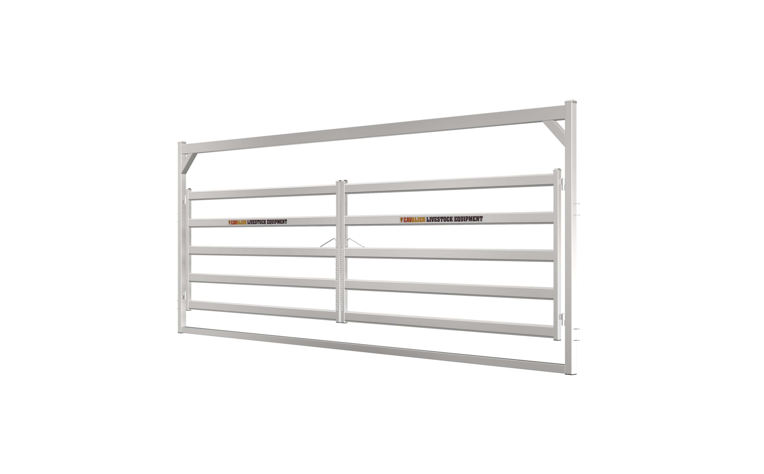 4.2m Bull Rail Double Gate In Frame - Cavalier Livestock Equipment