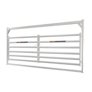 4.2m Cattle Rail Double Gate In Frame