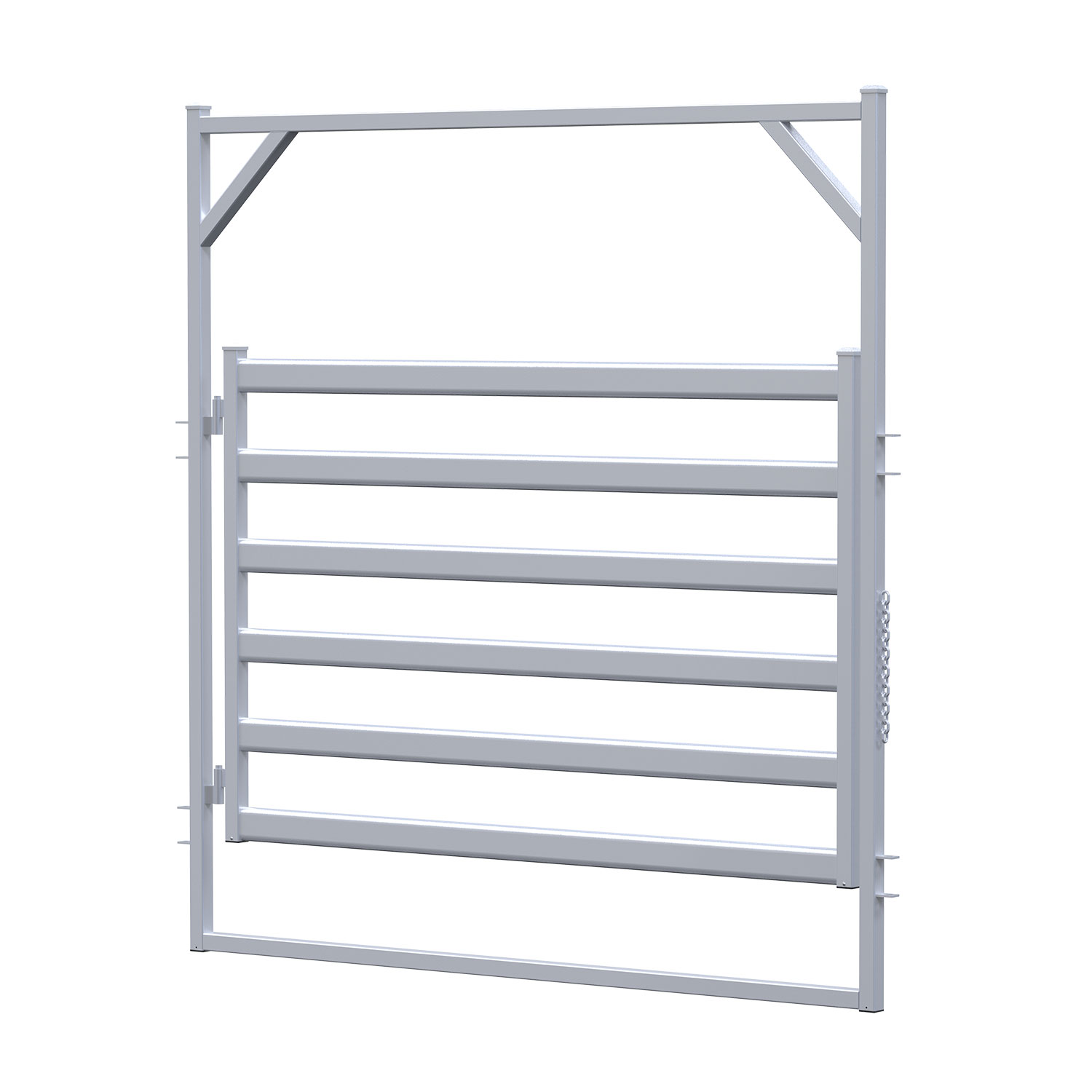 2.1m Calf Rail Gate In Frame - Cavalier Livestock Equipment