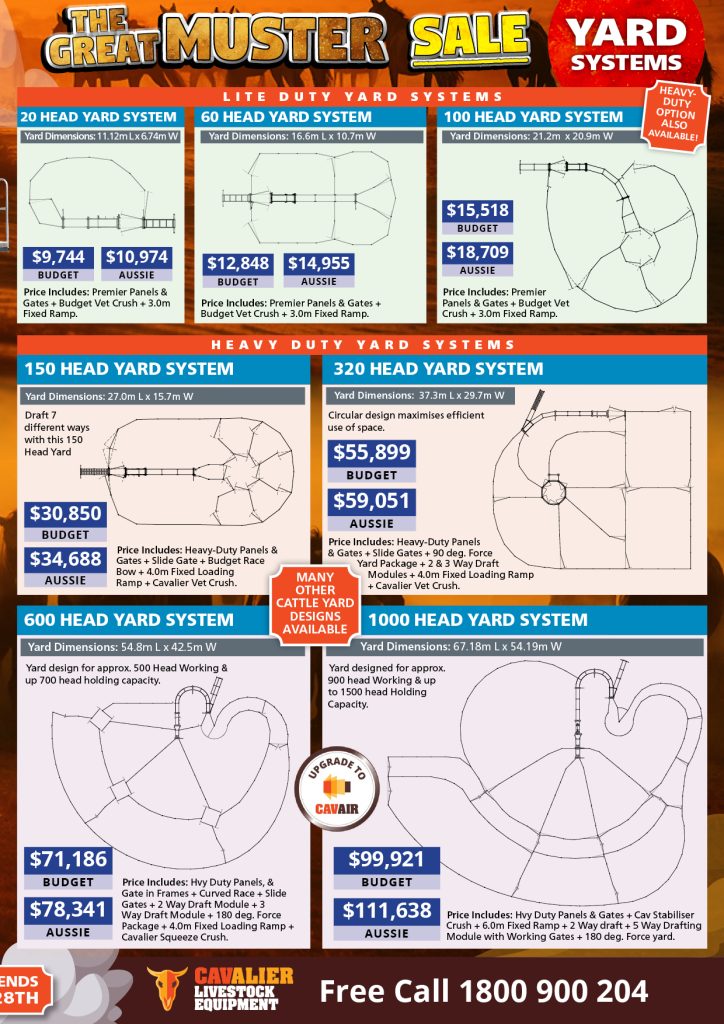 Cavalier Livestock Equipment – Great Muster Sale Yard Systems Cavalier livestock yard systems and cattle handling layouts on sale