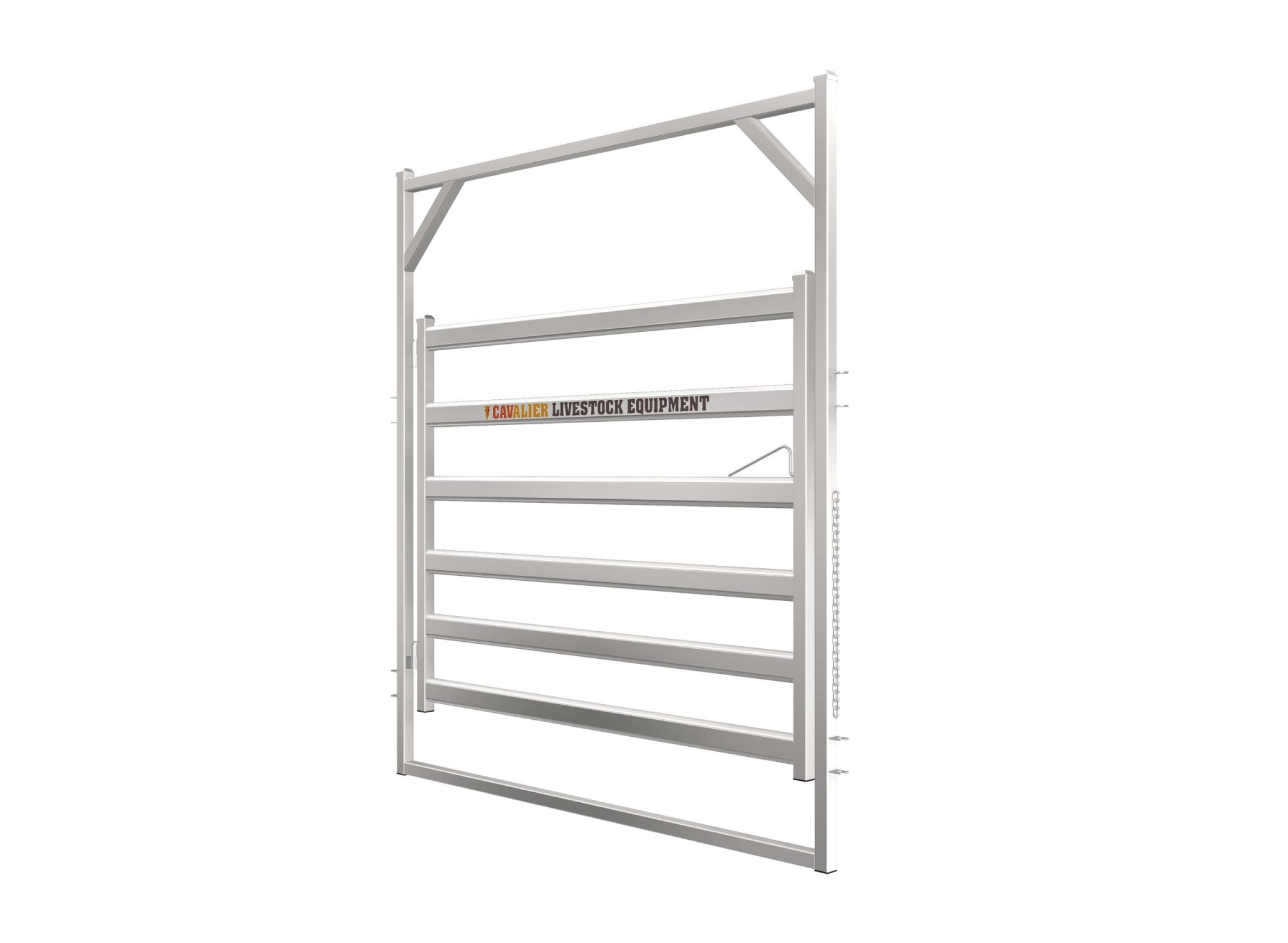 2.1m Cattle Rail Gate In Frame - Cavalier Livestock Equipment