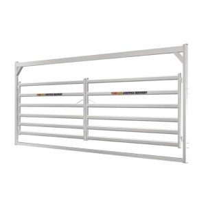 4.2m Cattle Rail Double Gate In Frame